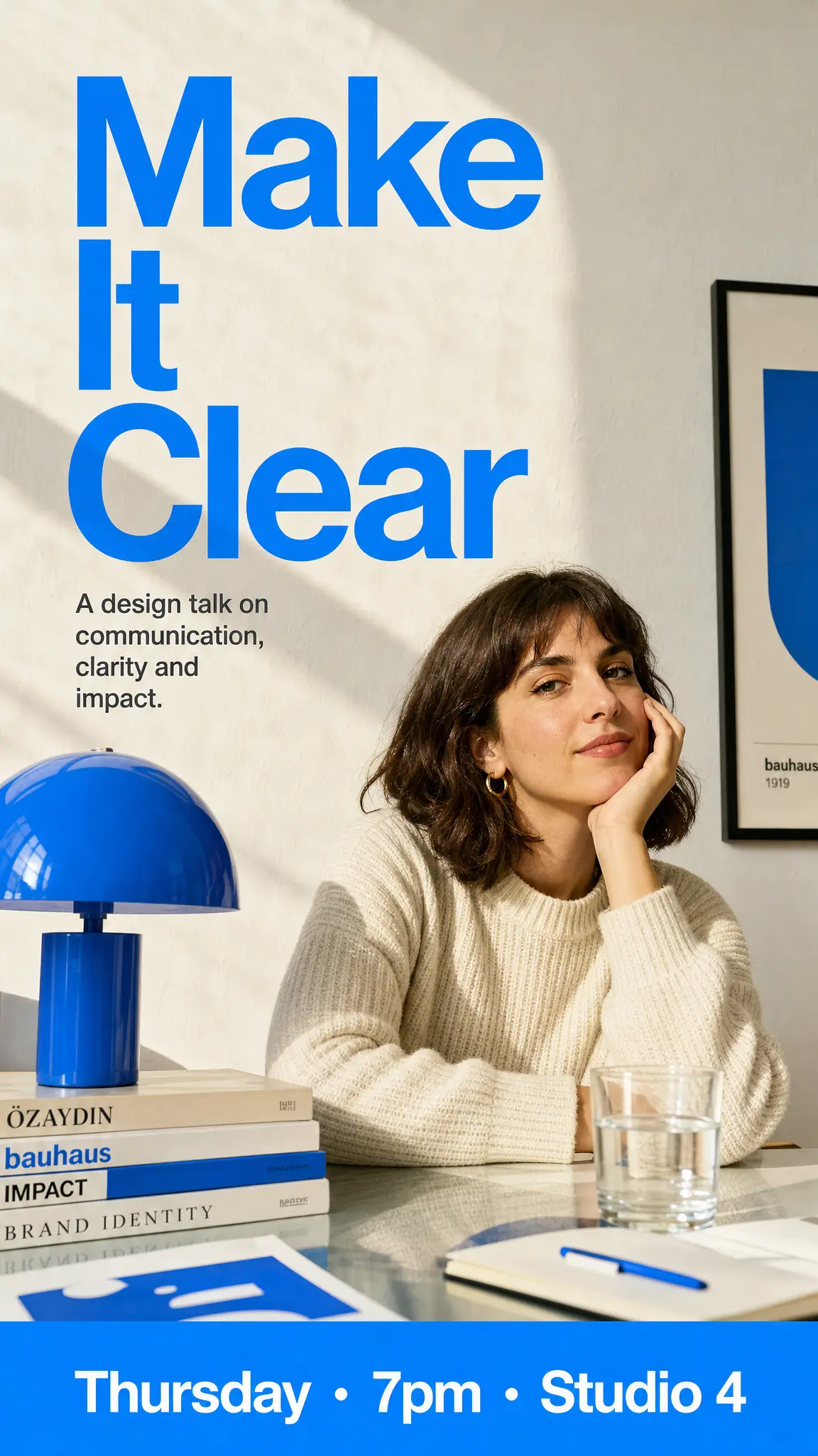 A poster for a design talk