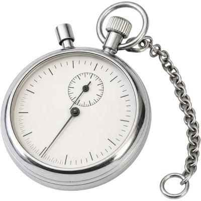 A chrome stopwatch