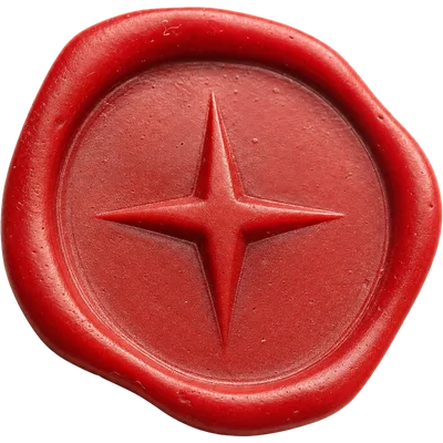 A red wax seal