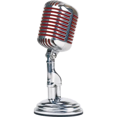 A vintage chrome microphone