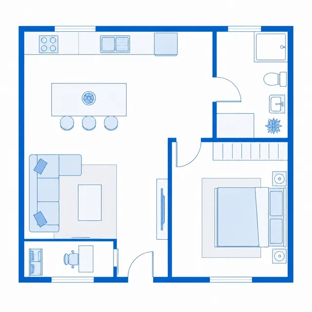 The flat with a home office