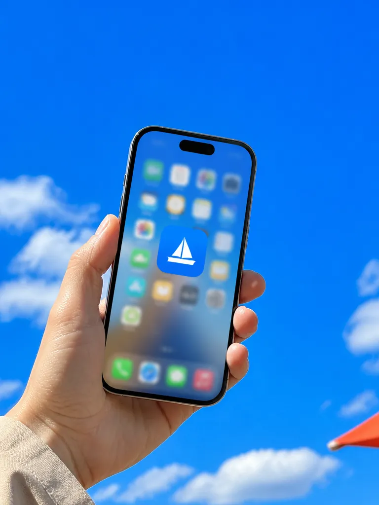 A new sail app icon on a phone home screen