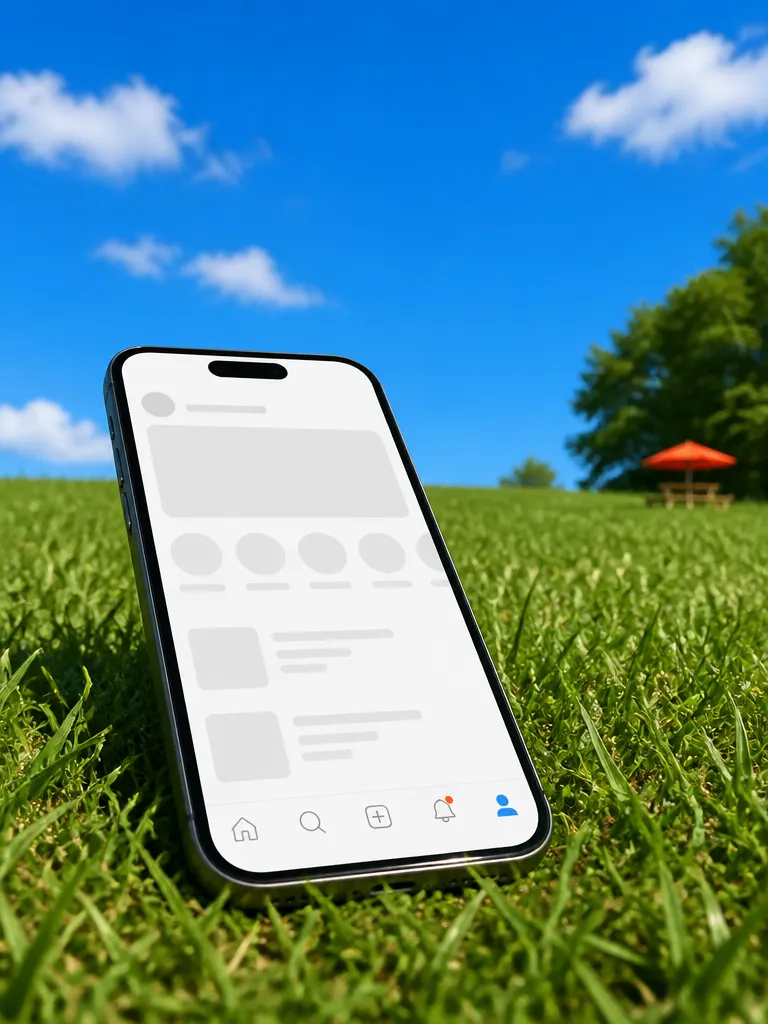 A tab bar of matching icons on a phone