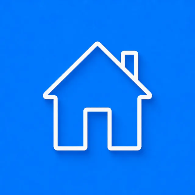 A house icon as an outline