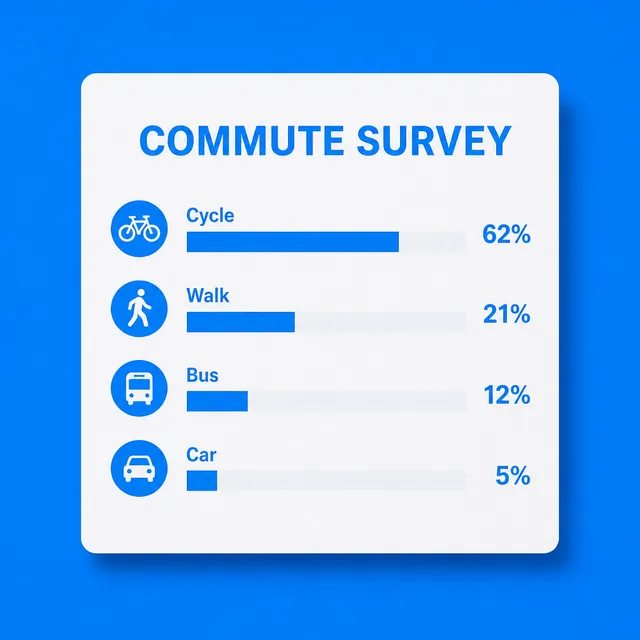 The commute survey as a bar chart