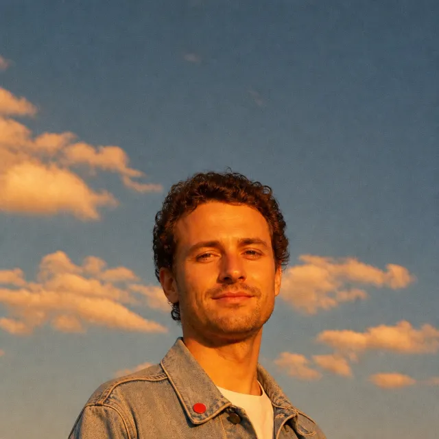 The same portrait in golden hour light