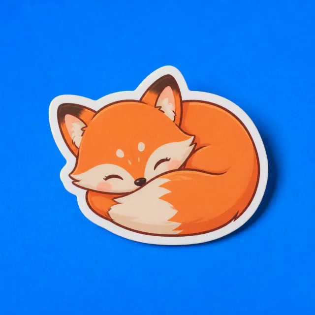 A kawaii fox sticker