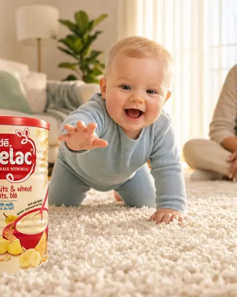 Baby food campaign visual made with ImagineArt