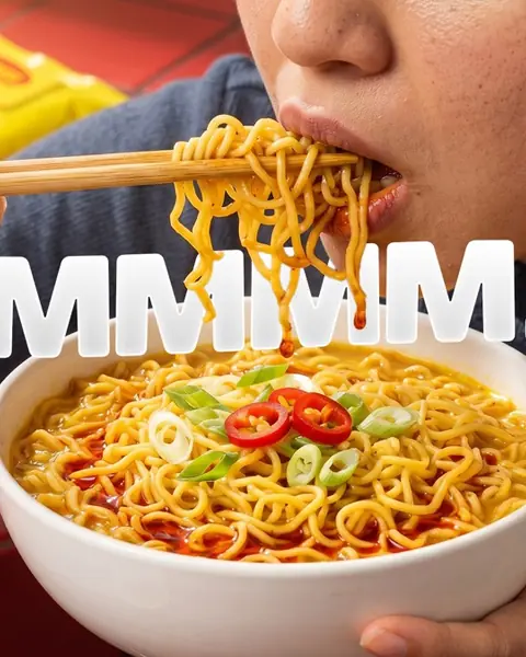 Noodles campaign visual made with ImagineArt